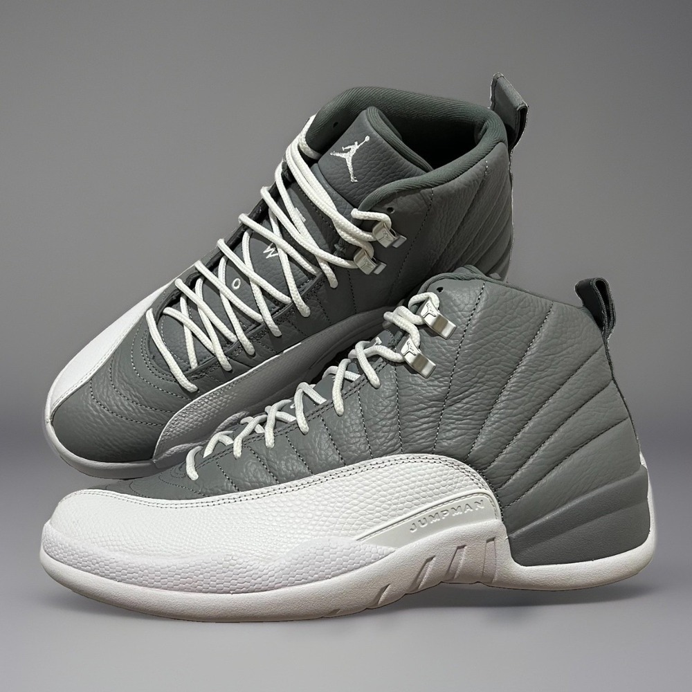 NWB Air Jordan 12 Retro 2022 Mens Stealth Grey White Sneakers 11.5 CT8013-015